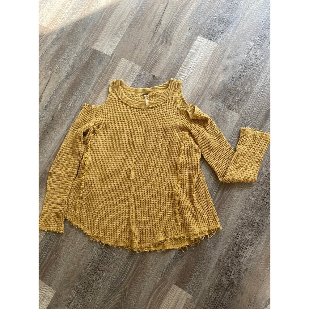 Free People Sunrise Yellow Sweater XS